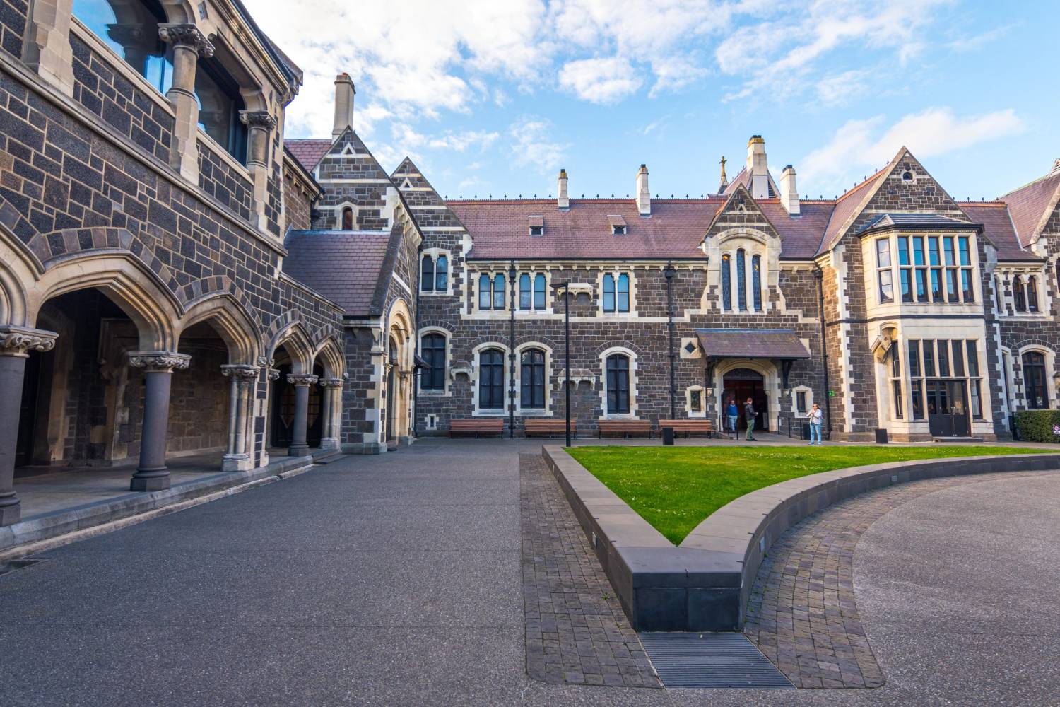The stone quadrangle of the Christchurch Arts Centre