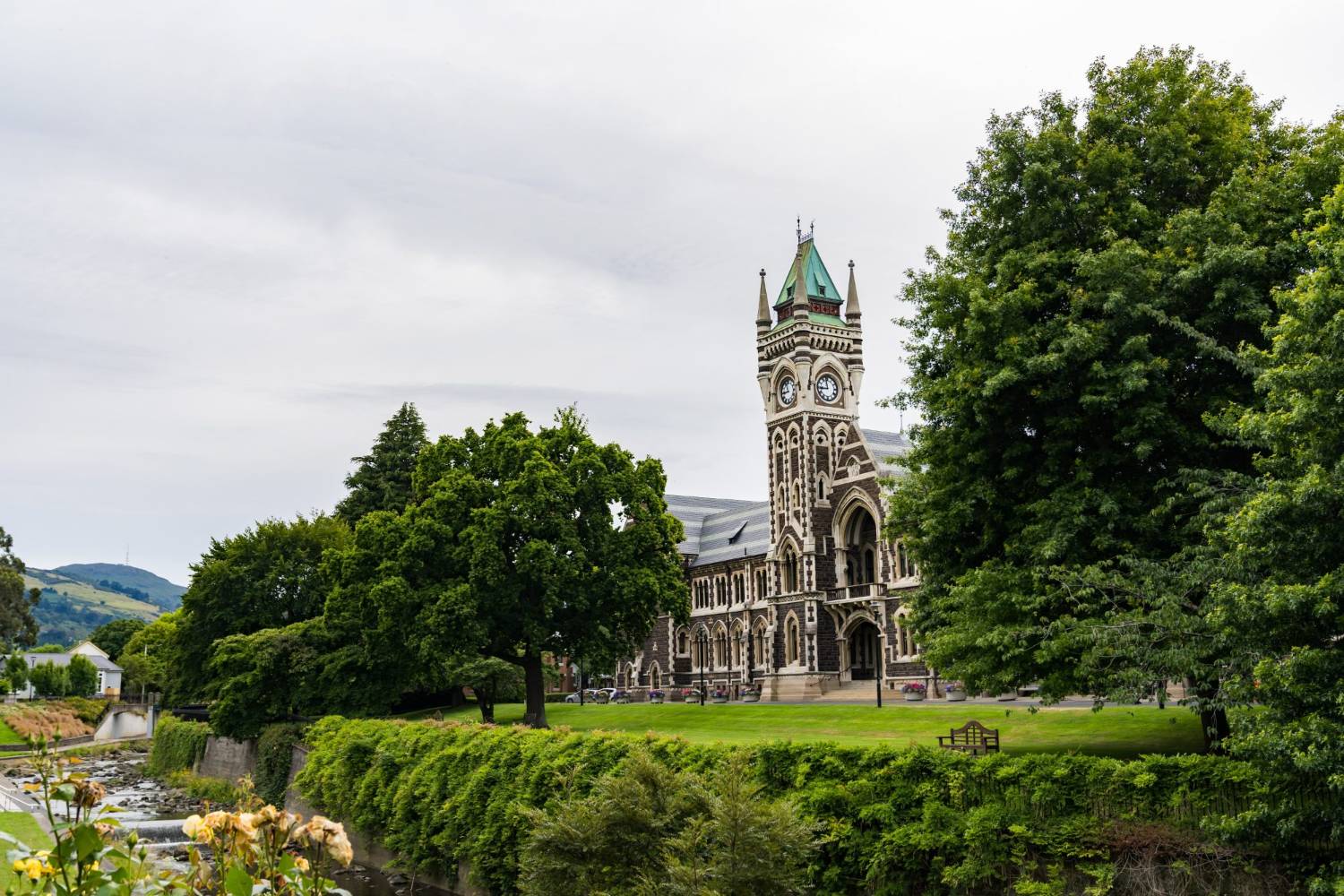 The University of Otago clocktower building in Dunedin