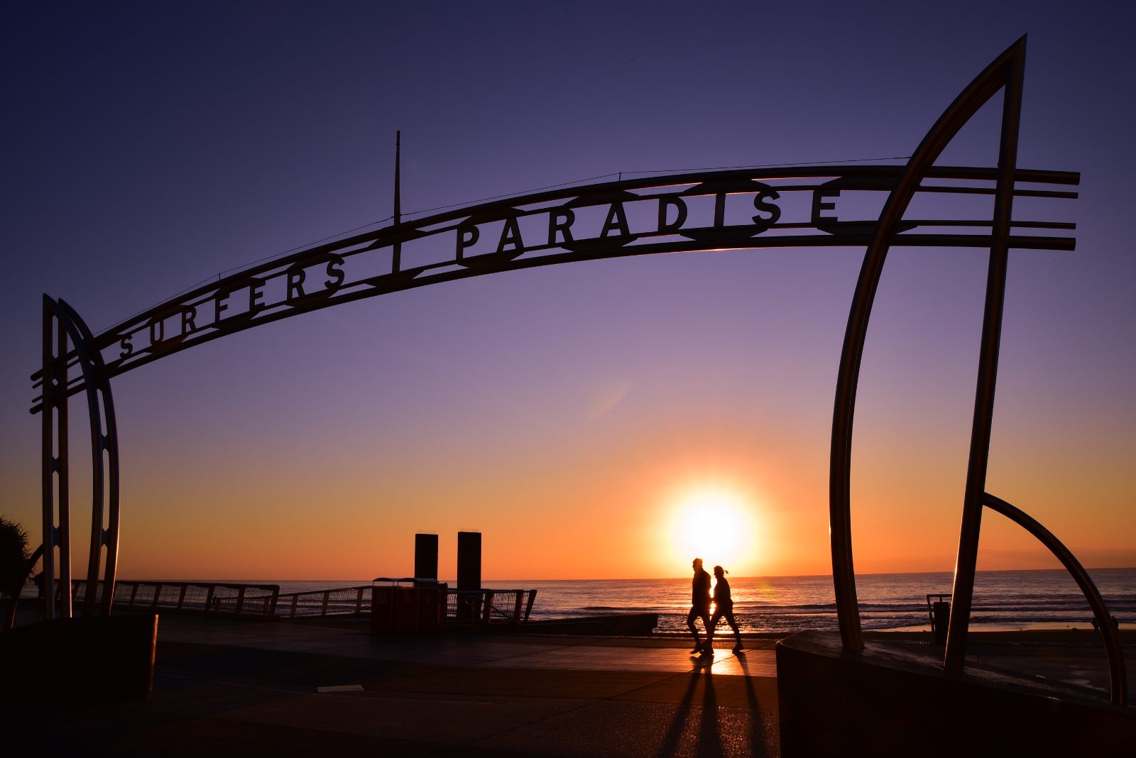 Surfers Paradise beach and skyline