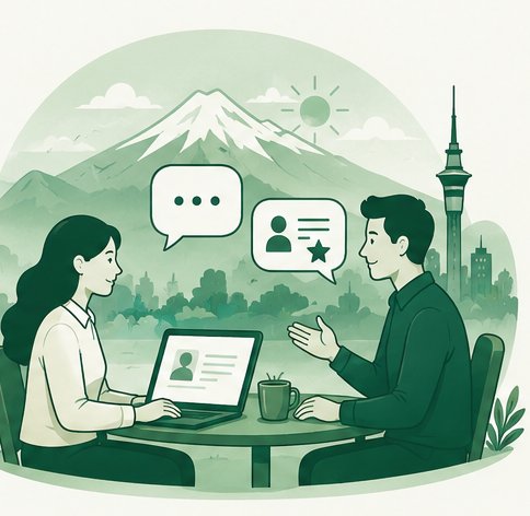 A healthcare professional in conversation