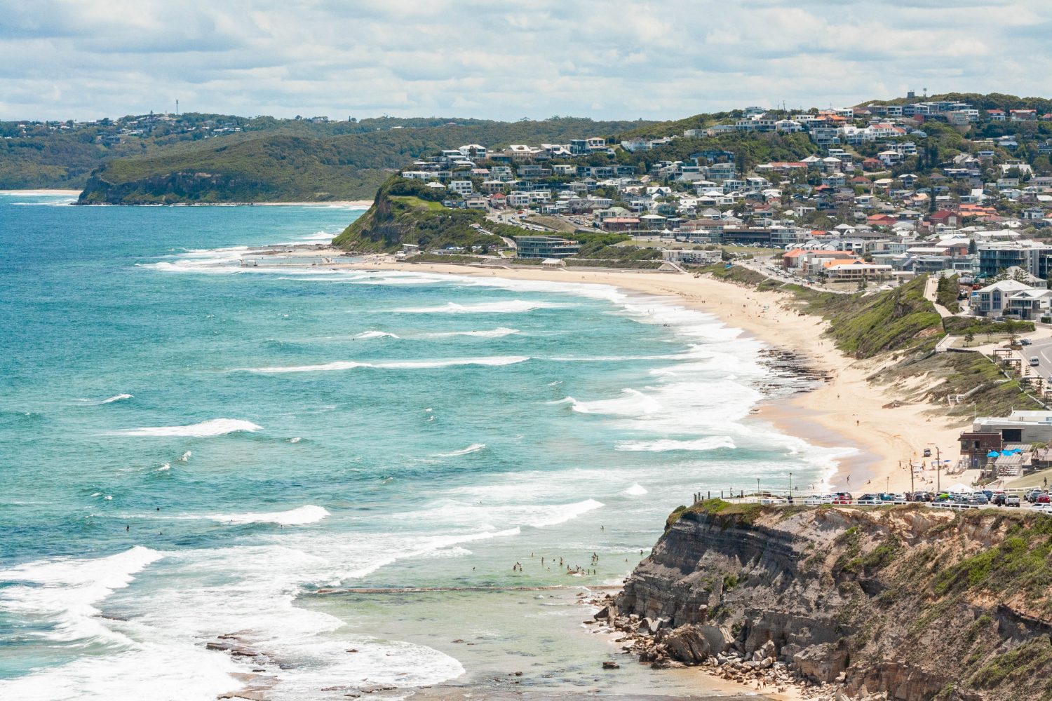 Aerial view of Newcastle, NSW, and its harbour