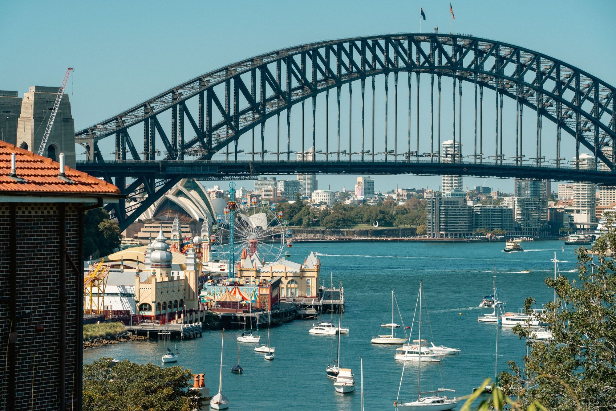Sydney Harbour Bridge seen from the Luna Park foreshore