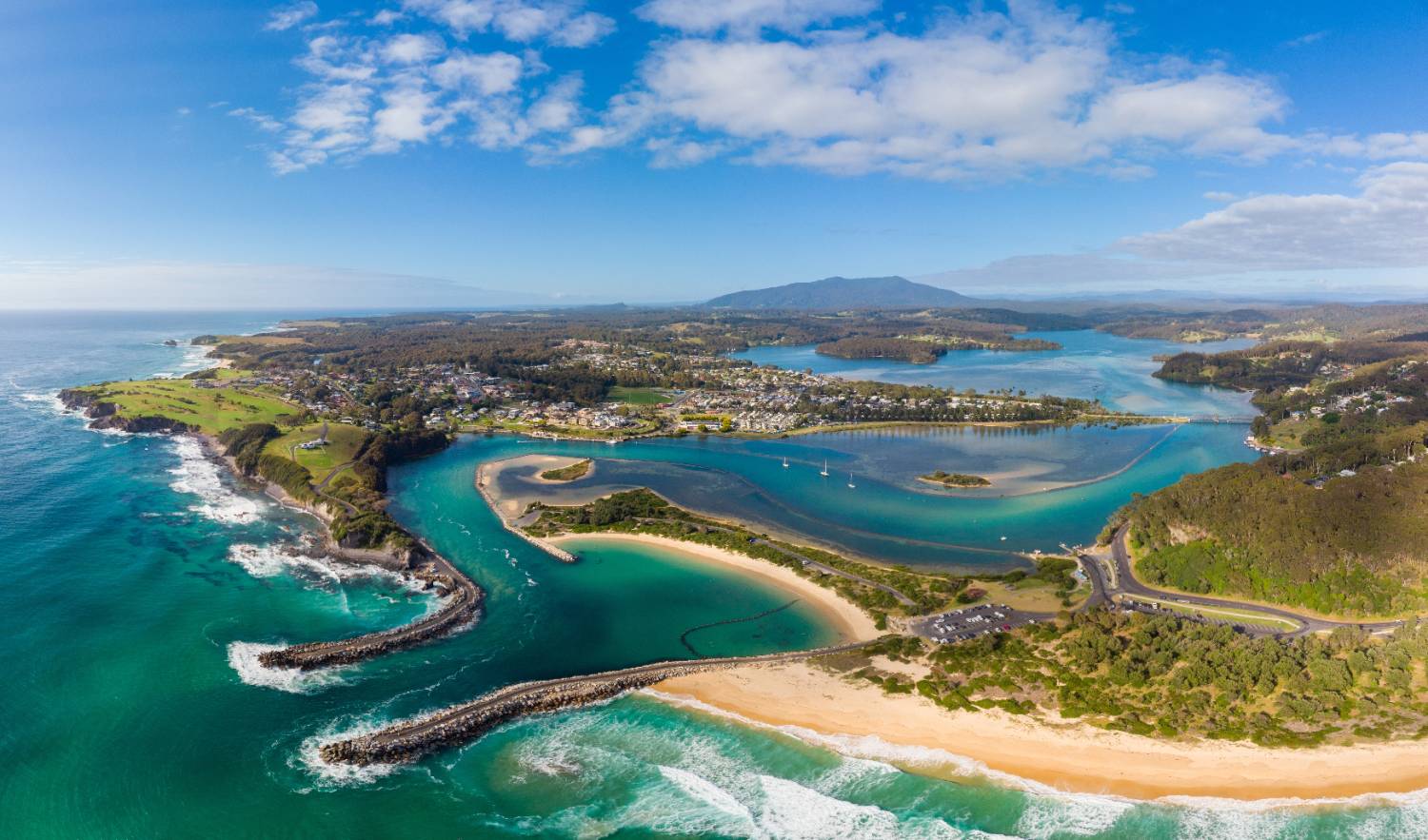 The clear turquoise inlet at Narooma on the NSW South Coast