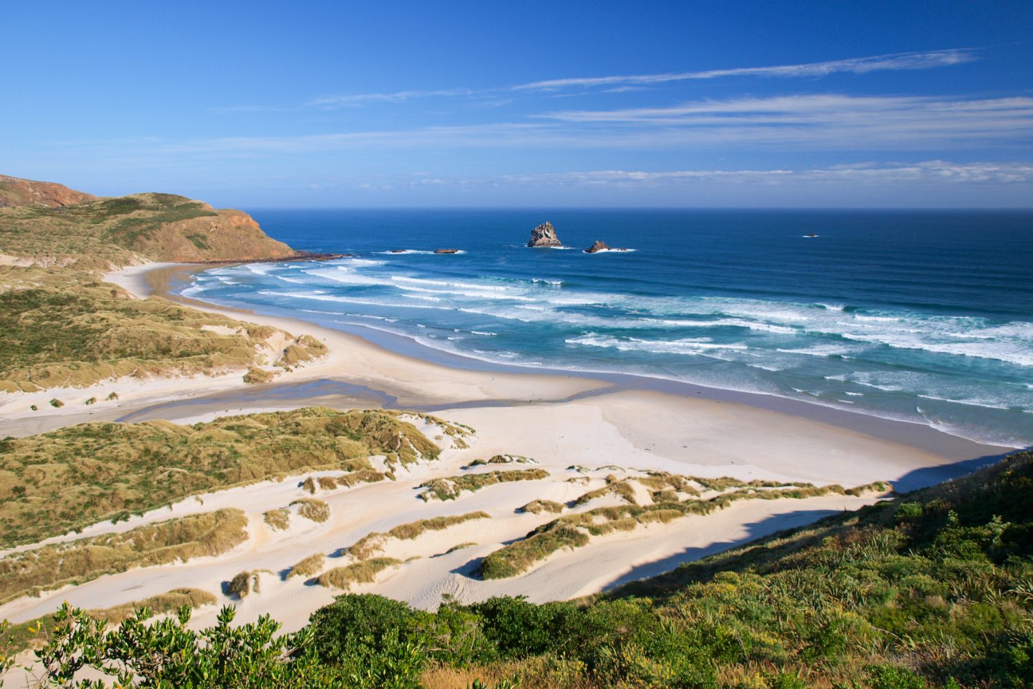 An empty South Island beach
