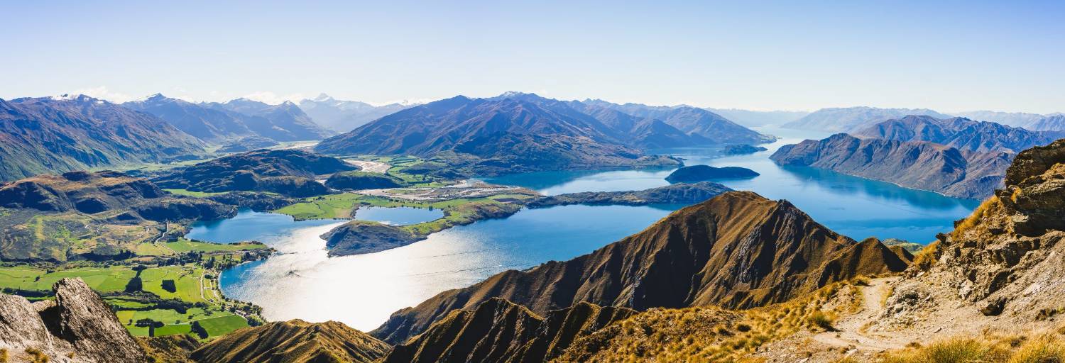 A lake seen from a walking track in New Zealand